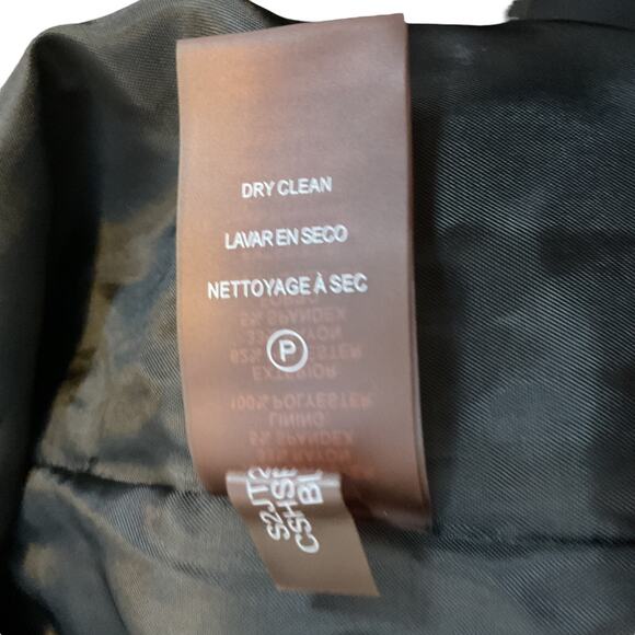 CALVIN KLEIN Blazer Jacket Women's Size 10 Black Lined Stretch 2 Buttons - Picture 10 of 10